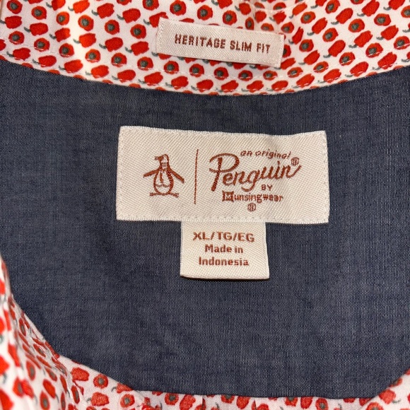 Penguin Red Pepper Men’s Button Down Shirt - Picture 3 of 4